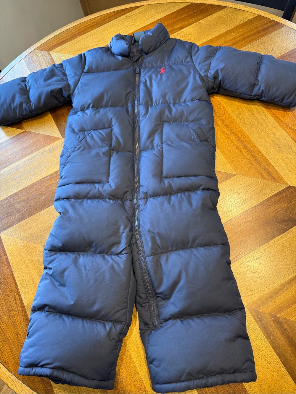 Polo by Ralph Lauren Navy Puffer Down Bunting One-Piece NO HOOD 24M
